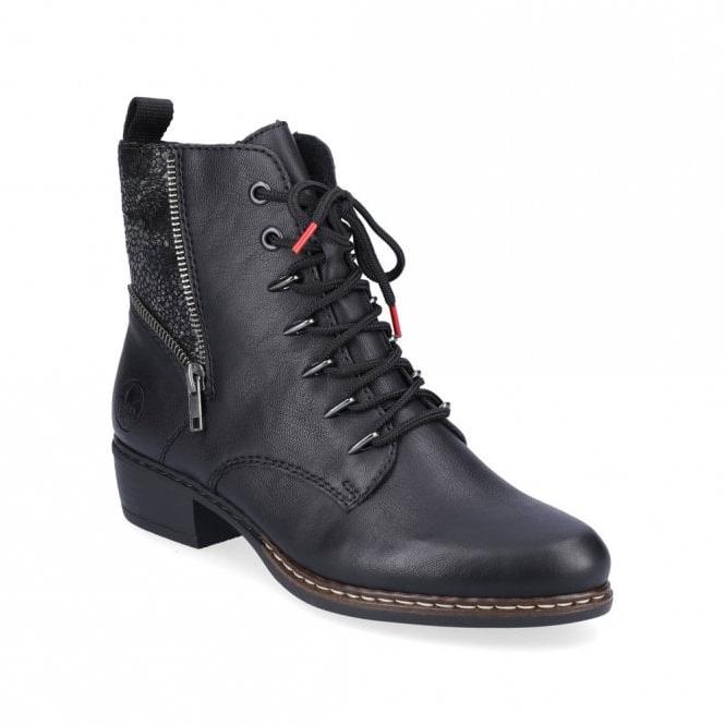 Rieker Y0800-00 Ladies Black Boot