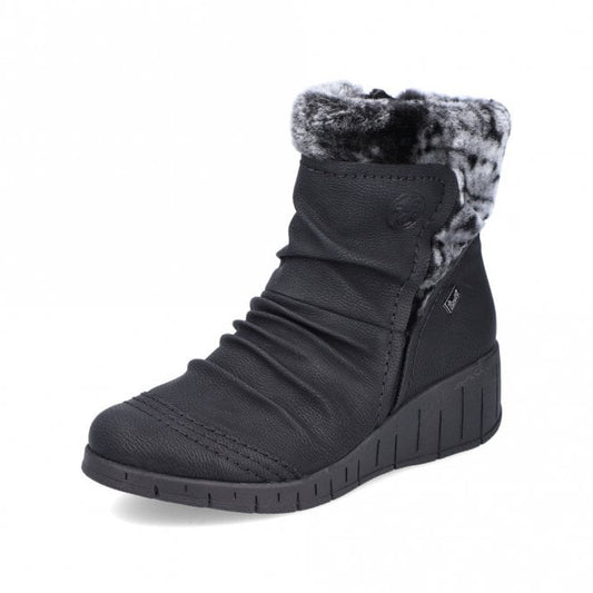 Rieker Y1361-00  Ladies Top Dry Tex Black Boot