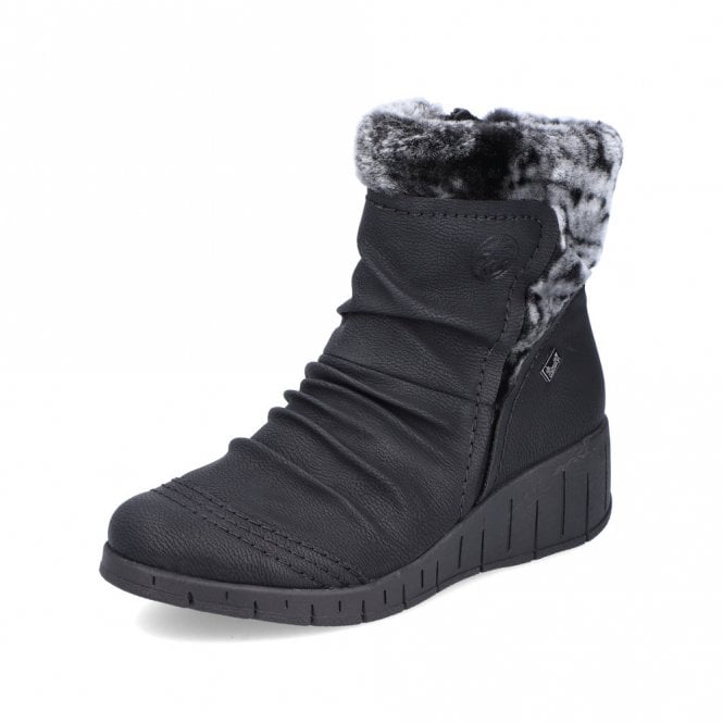 Rieker Y1361-00  Ladies Top Dry Tex Black Boot