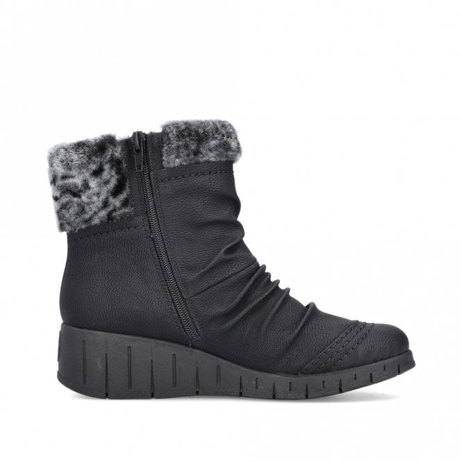 Rieker Y1361-00  Ladies Top Dry Tex Black Boot