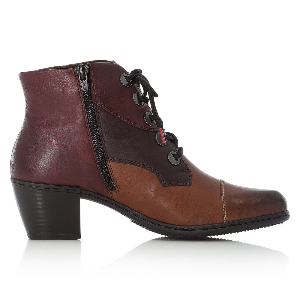 Rieker Ladies Brown Leather Heel Boots Y2133-24