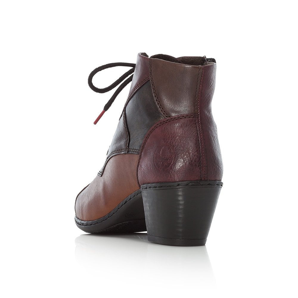 Rieker Ladies Brown Leather Heel Boots Y2133-24