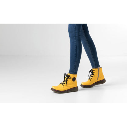Rieker Ladies Yellow Ankle Boots Y3200-68