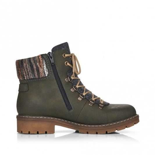 Rieker Ladies Forest Green Ankle Boots Y9131-54