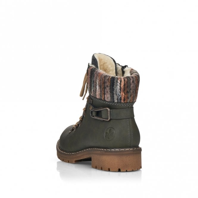 Rieker Ladies Forest Green Ankle Boots Y9131-54