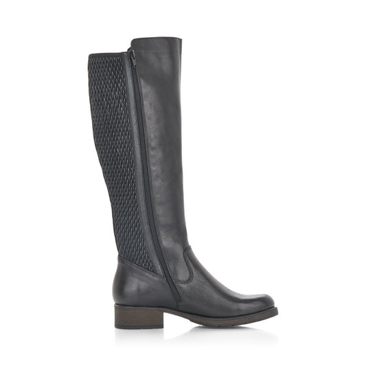 Rieker Z9591-00 Ladies Long Black Boots