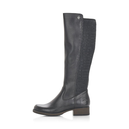 Rieker Z9591-00 Ladies Long Black Boots