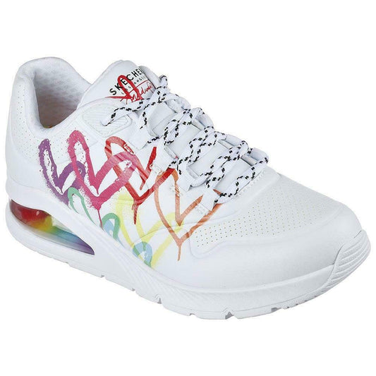 Skechers Ladies 155521 Uno Floating Love WHT