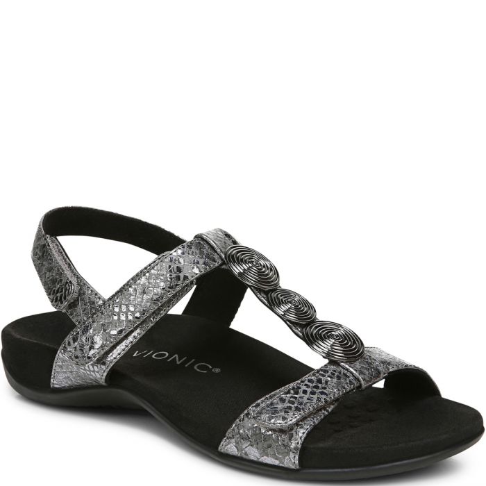 Vionic 10012283010 Ladies Farra Met Snake Syn Chrcl