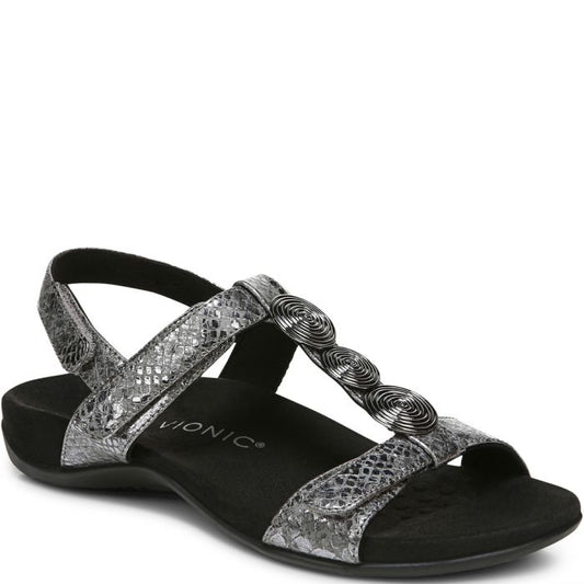 Vionic 10012283010 Ladies Farra Met Snake Syn Chrcl