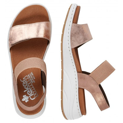Rieker Ladies 64300-31 Rose Combi Sandal