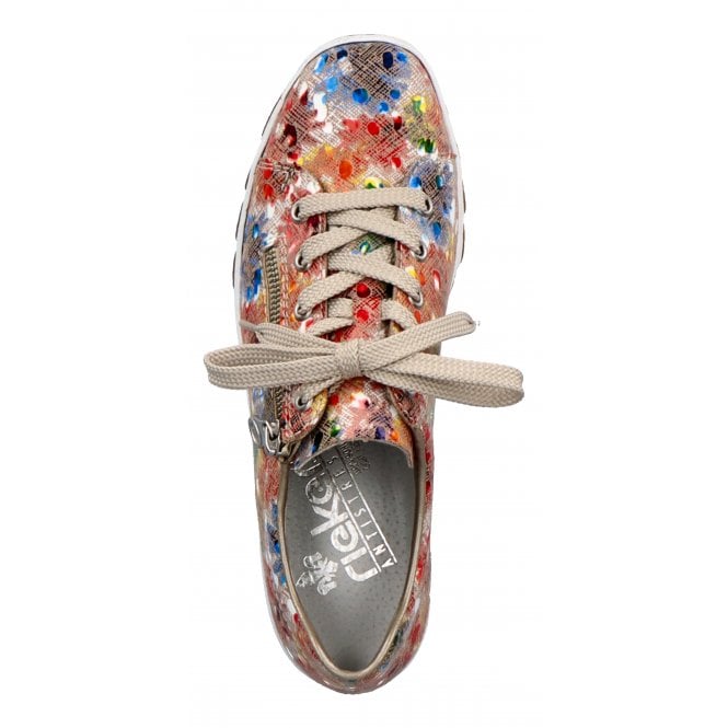 Rieker N3302-91  Lace And Side Zip Multi shoes Ladies