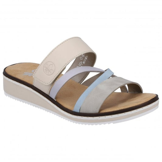 Rieker V3652-92 Ladies Grey Multi Sandal
