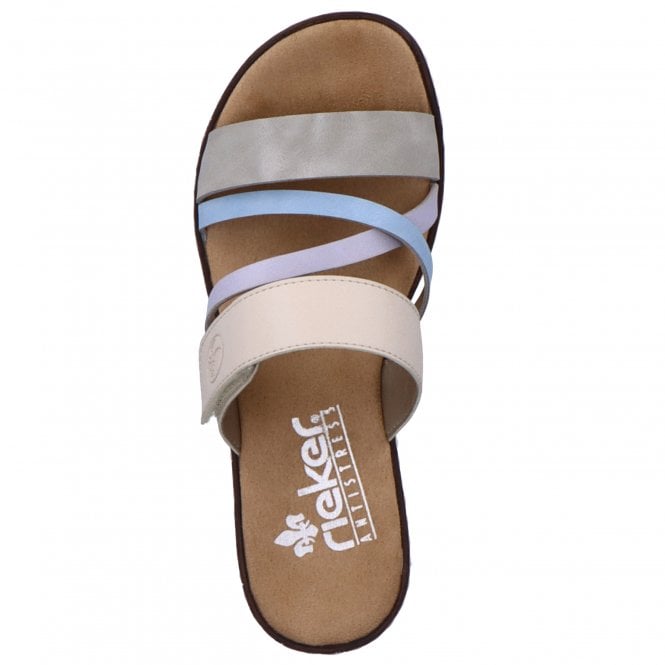 Rieker V3652-92 Ladies Grey Multi Sandal