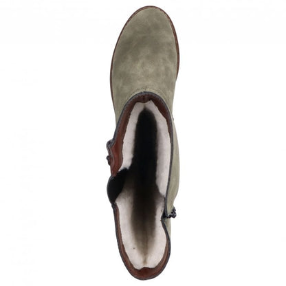 Rieker Z4774-54 Ladies Green Knee Length Boot