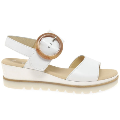 Gabor Ladies Yeo White Sandals 24.645.21